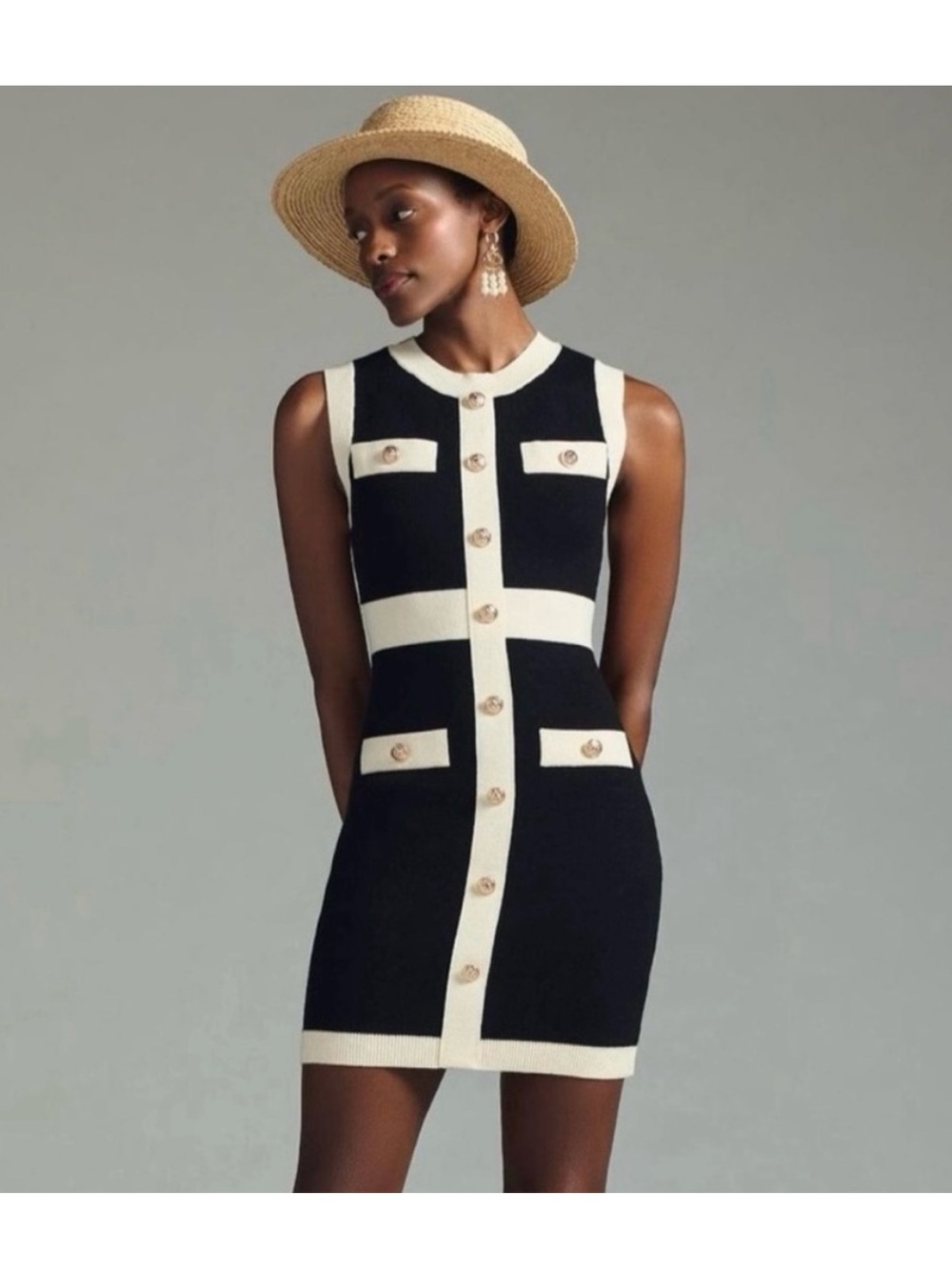 Endless Rose Anthropologie Sleeveless Knit Mini Dress